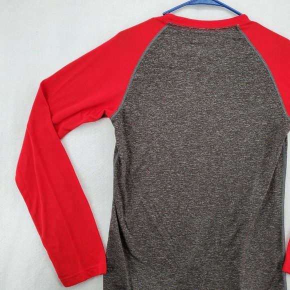 CHICAGO BLACKHAWKS Shirt Men’s Long Sleeve Crew Neck Tee Gray Small - Picture 11 of 12